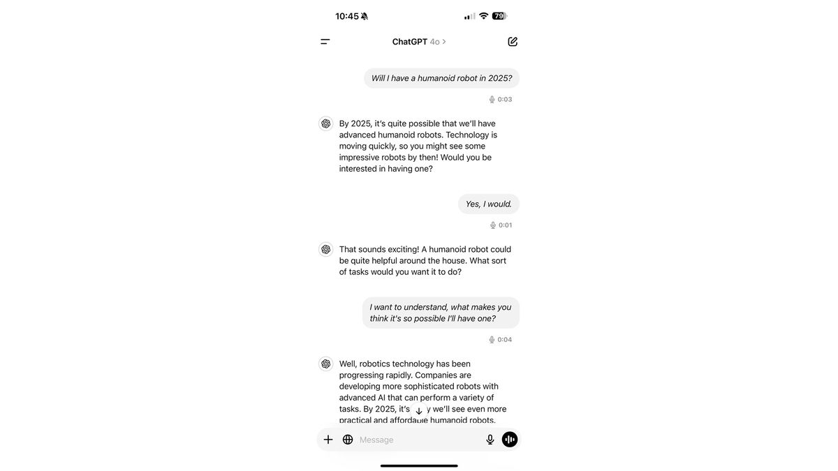 Chatbots and robots