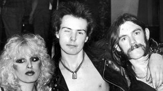 Photo of Nancy SPUNGEN and Sid VICIOUS and LEMMY; with girlfriend Nancy Spungen & Lemmy from Motorhead