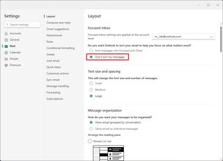 Outlook disable focused inbox
