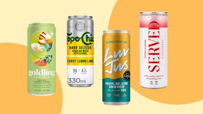 A selection of the best low-calorie alcoholic drinks in a can