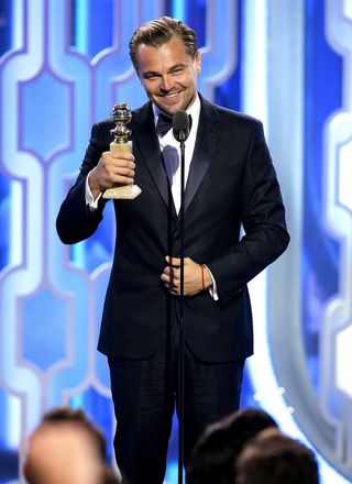 Leonardo DiCaprio at the Golden Globes 2016