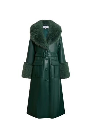 Faux Leather Green Coat by James Lakeland