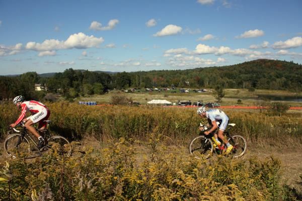 Chasing on the back side of the course.