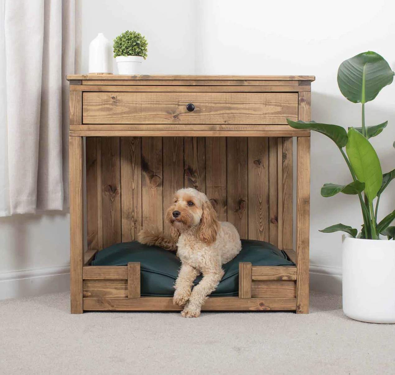 Wooden Broadsand Open Dog Crate