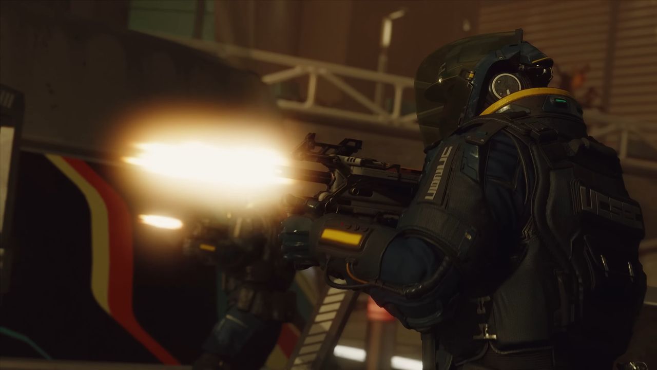 Promotional screenshot of a Starfield rifle