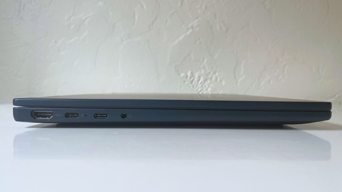 Close up of the ports on the left side of the Lenovo IdeaPad 5 2-in-1
