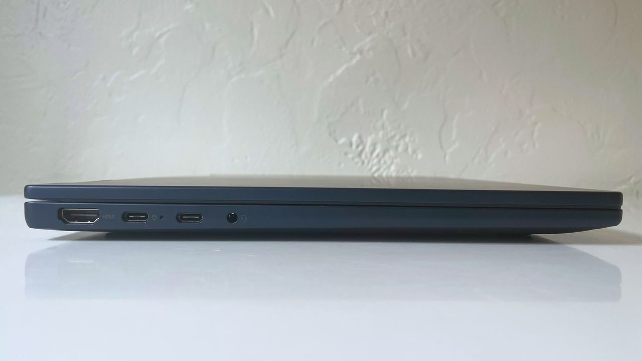 Close up of the ports on the left side of the Lenovo IdeaPad 5 2-in-1