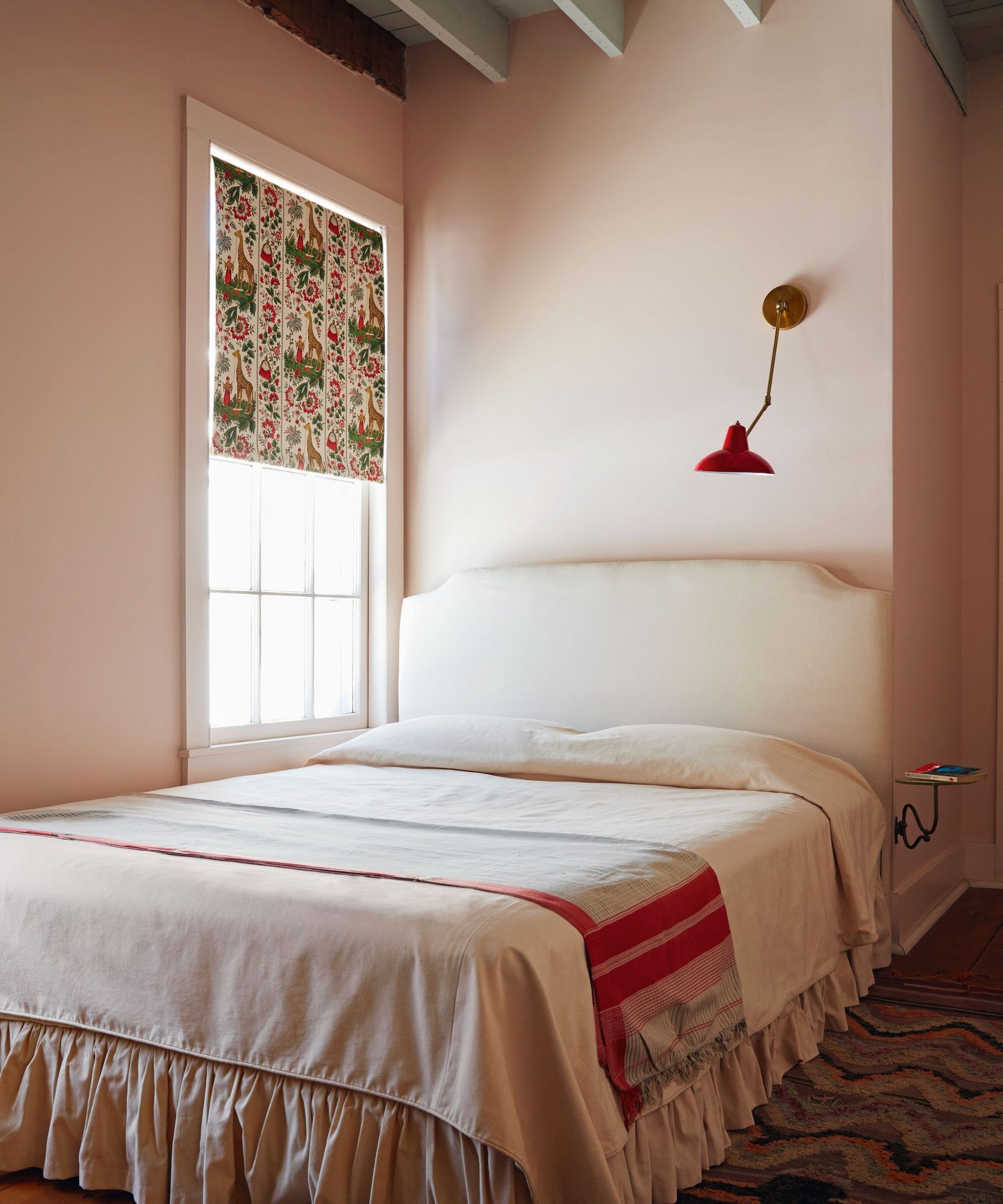 Pink room, red lampshade