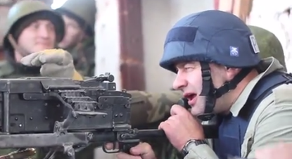 Russian action star fires machine gun at Ukraine