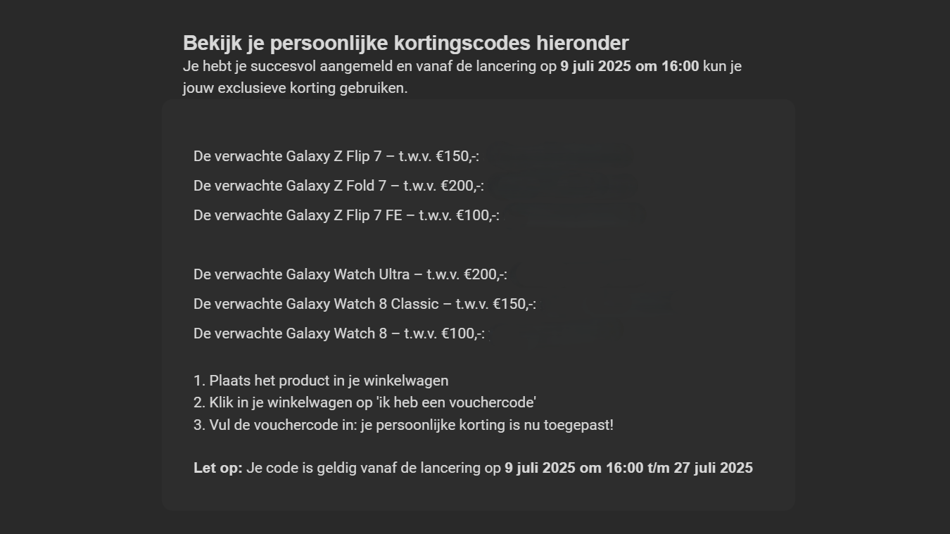 Galaxy Unpacked juli 2025 belsimpel kortingscodes