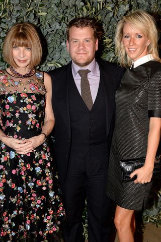 Anna Wintour, James Corden And Wife At The Tom Ford Show, London Fashion Week