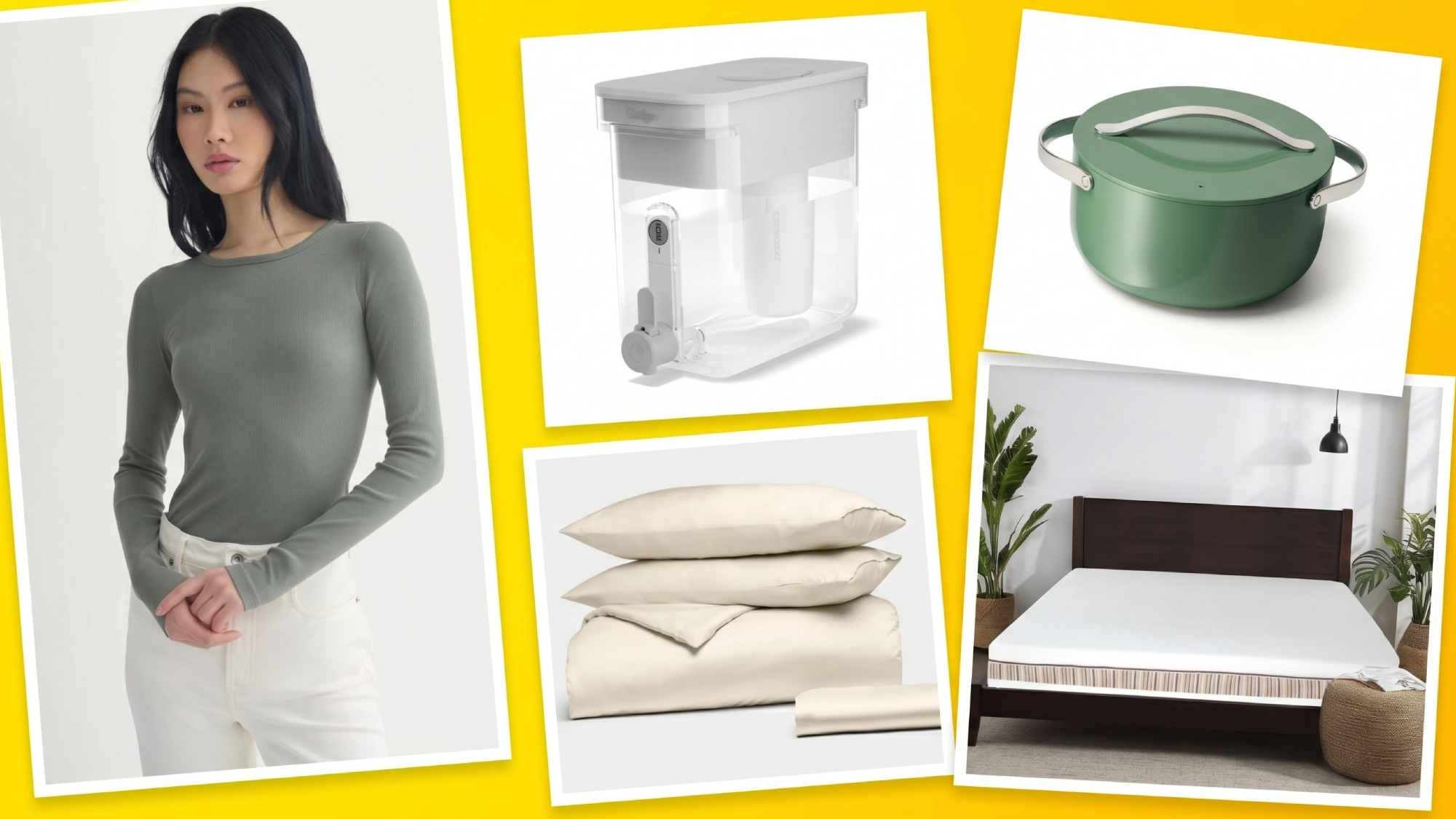 Collage of items on sale for Earth Day