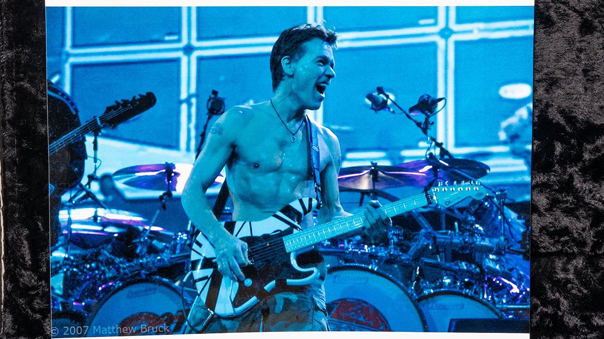 Eddie Van Halen playing his Charvel Art Series guitars