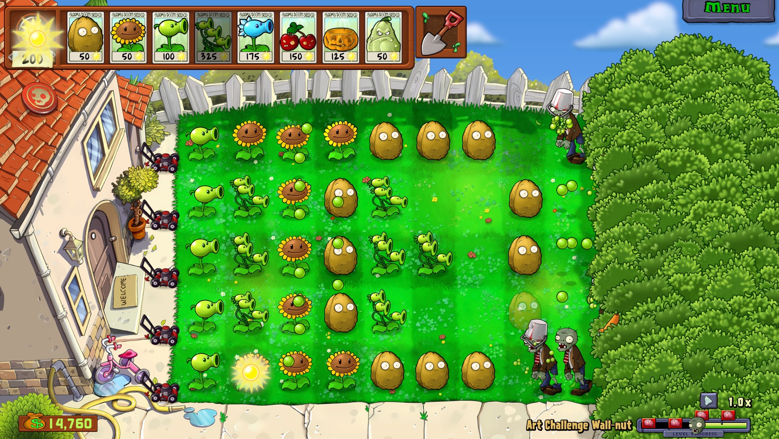 a screenshot from Plants vs. Zombies: Replanted