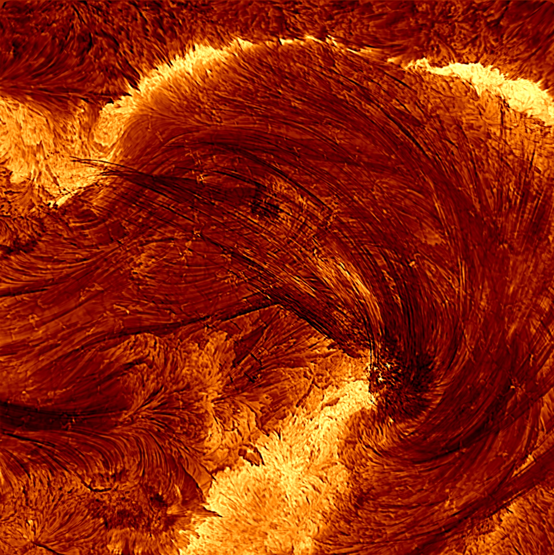 o imagine de aproape a unei flăcări solare