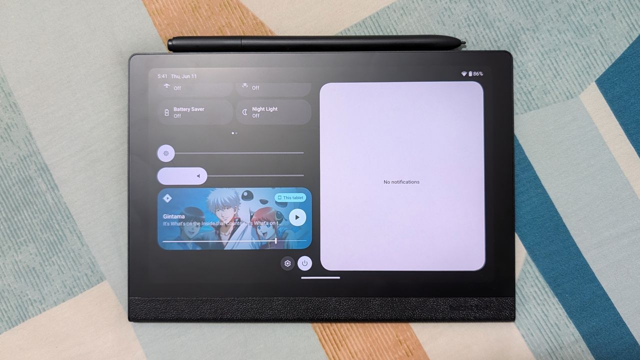 Huion Note E Android tablet with a stylus and paper-like display