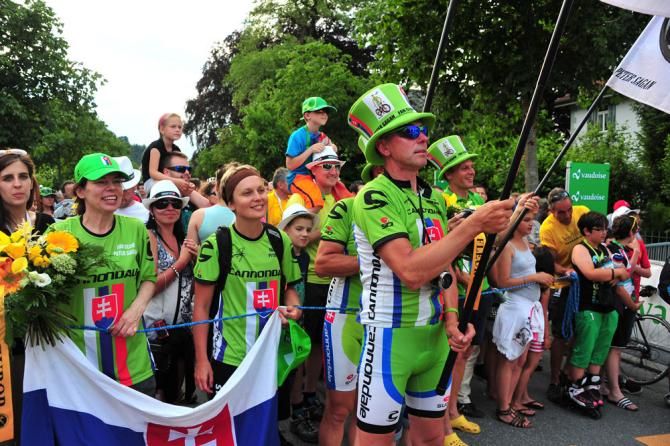 Members of the Peter Sagan fan club had plenty to celebrate