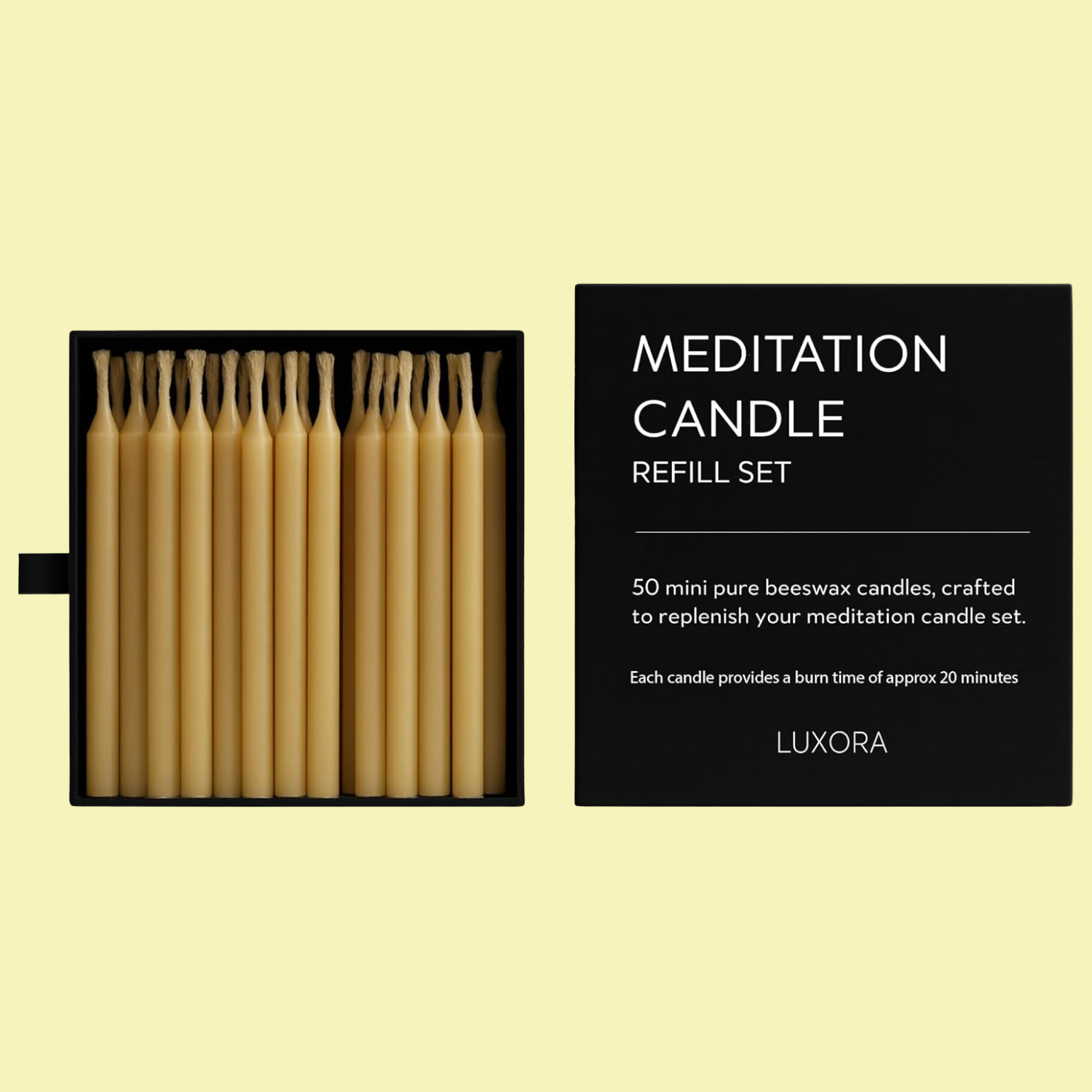 A set of mini meditation candles