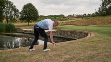 Dropping a ball from below knee height