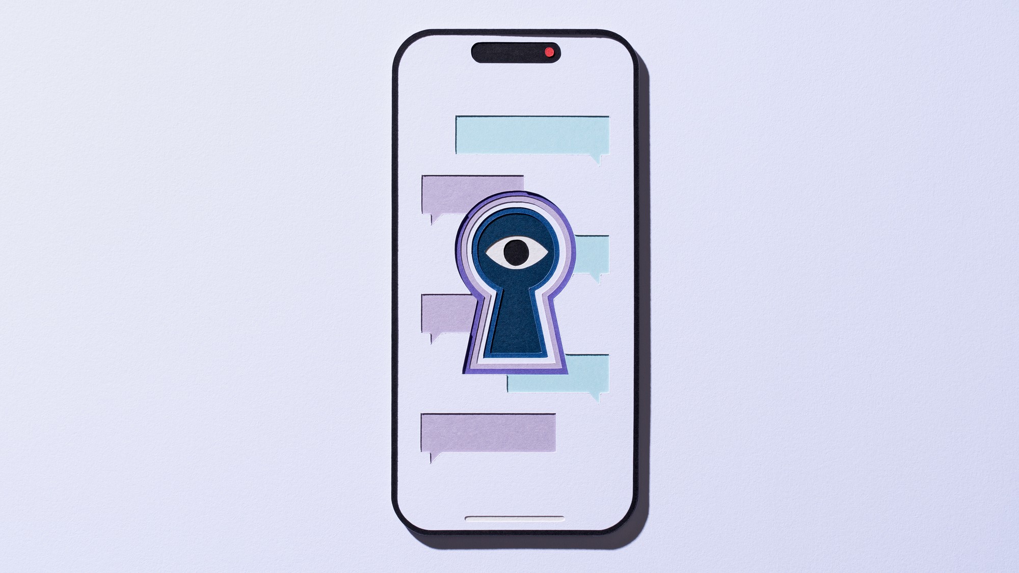 Cell phone with eye and key lock