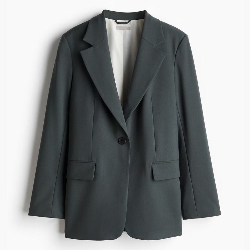 H&amp;amp;M, grey blazer