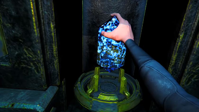 A hand reaches out for a device in Nine Sol&#039;s hidden horror game.