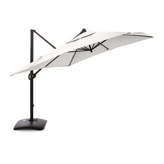A backyard umbrella