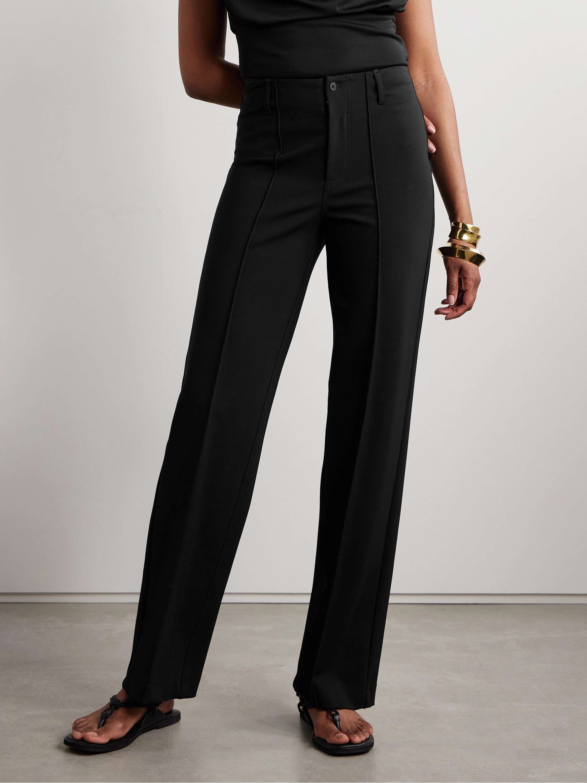 Damian Striped Twill Straight-Leg Pants