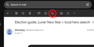 The Google Tasks button on the desktop Gmail UI