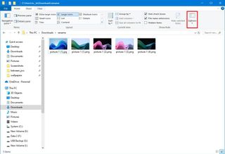 File Explorer Options button