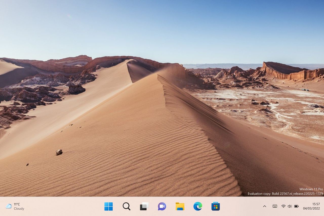 Windows 11 Large Taskbar Touch