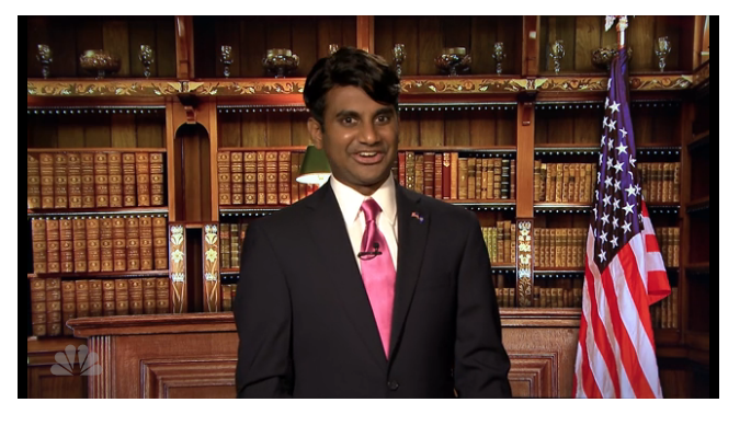 Aziz Ansari plays Bobby Jindal on The Tonight Show.