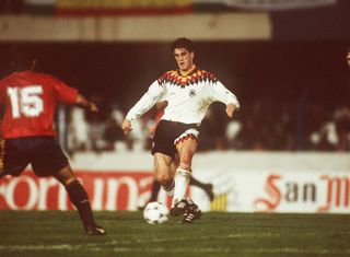 Jens Todt in action for Germany against Spain in February 1994.