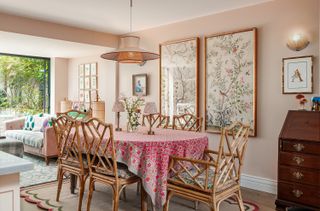 pink dining room