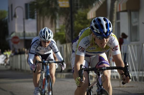 A Team Type 1 rider on the attack in the women's event.