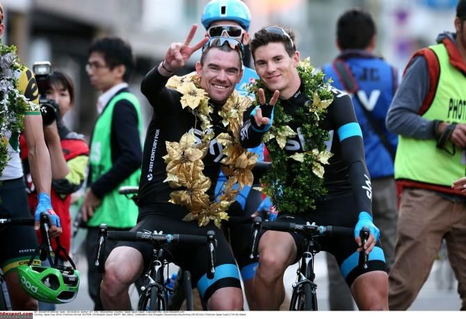 Sutton and Swift celebrate their success