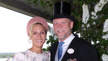  Zara Tindall and Mike Tindall attends Royal Ascot on June 18, 2025 in Ascot, England.