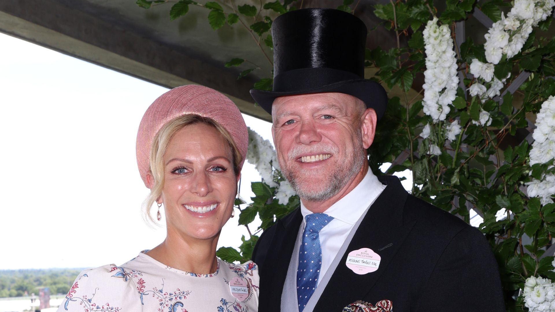  Zara Tindall and Mike Tindall attends Royal Ascot on June 18, 2025 in Ascot, England.