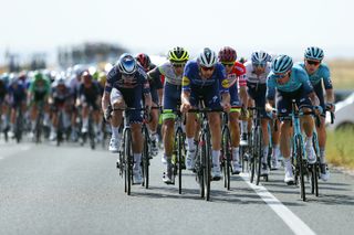 The Vuelta peloton on stage five