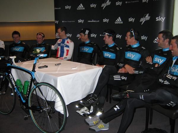 And relax: The riders were in good spirits this morning in Belgium