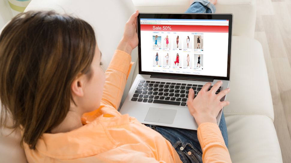 Person shopping online