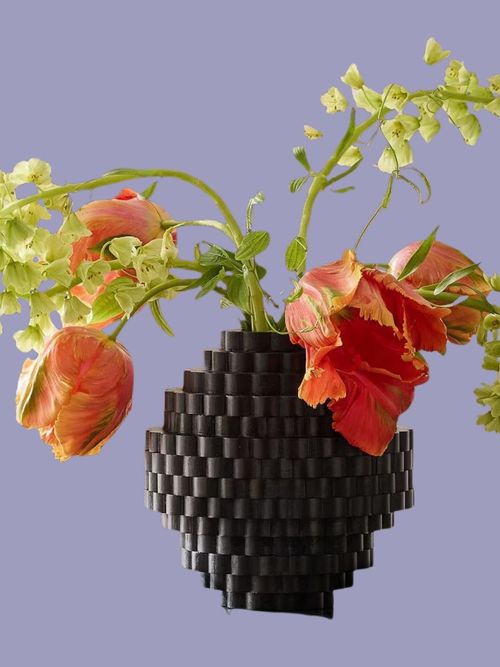 Pierce & Ward Linked Wood Vase