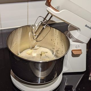 Image of Breville mixer with bowl on counter