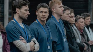 Edward Holcroft, Sergej Onopko and Oleksandr Rudynskyi in The Agency