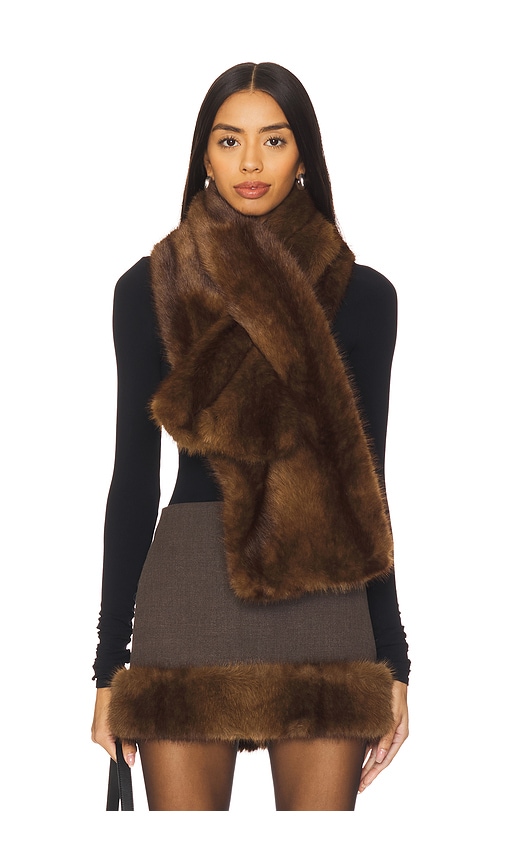 X Emma Rose Faux Mink Scarf