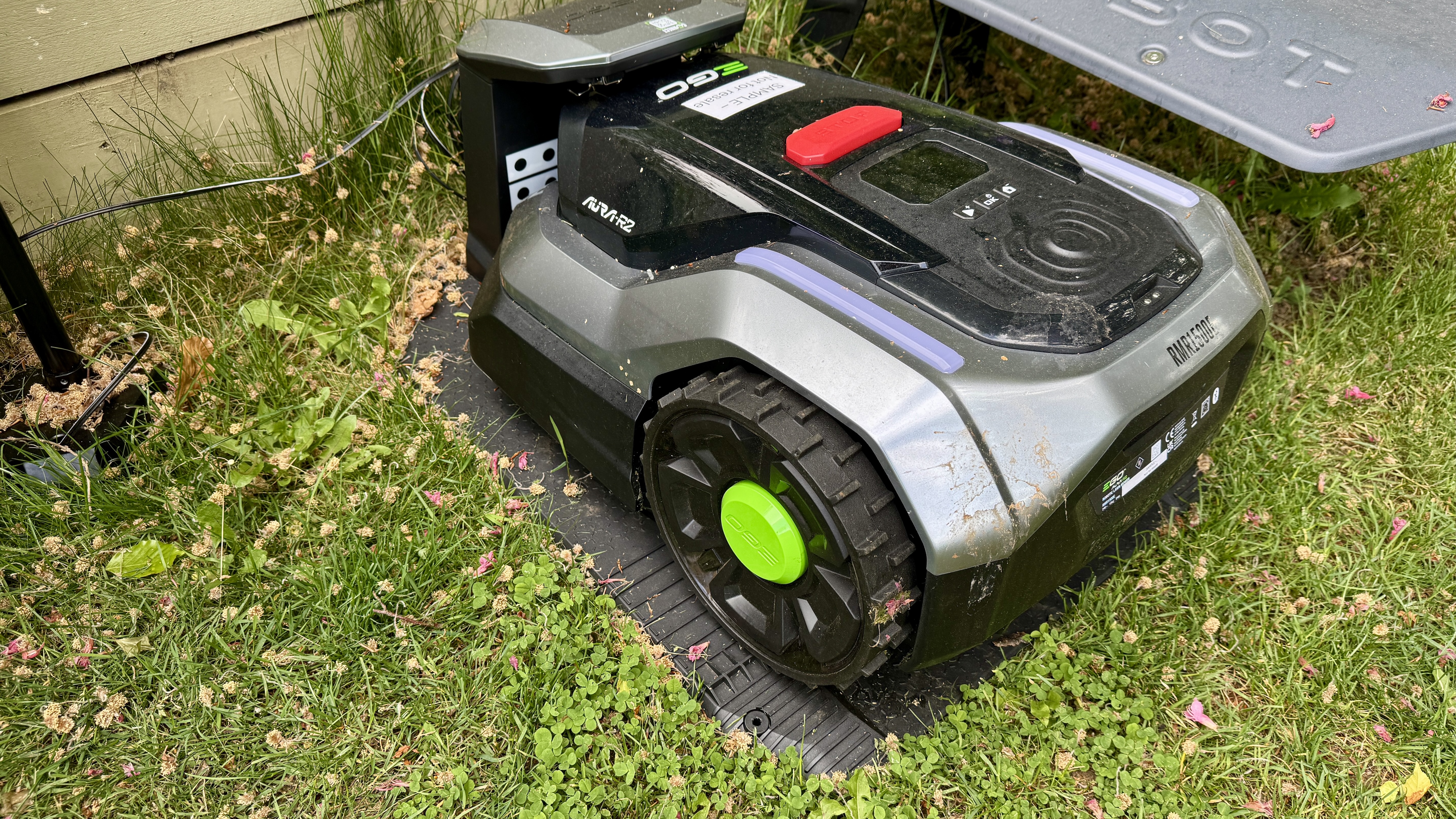 EGO AURA-R2 robot mower on my lawn full test