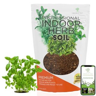 Professional Indoor Herb Plant Soil | Large 2.2 Quarts Ready to Use for Kitchen Herbs, Gardens, Cooking Herbs | Peat Moss, Coco Coir, Perlite, Dolomite | Made in Usa