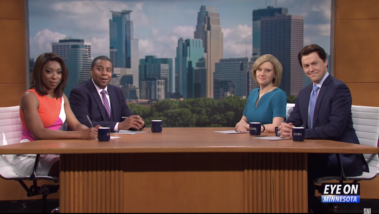 Ego Nwodim, Kenan Thompson, Kate McKinnon, Alex Moffat.