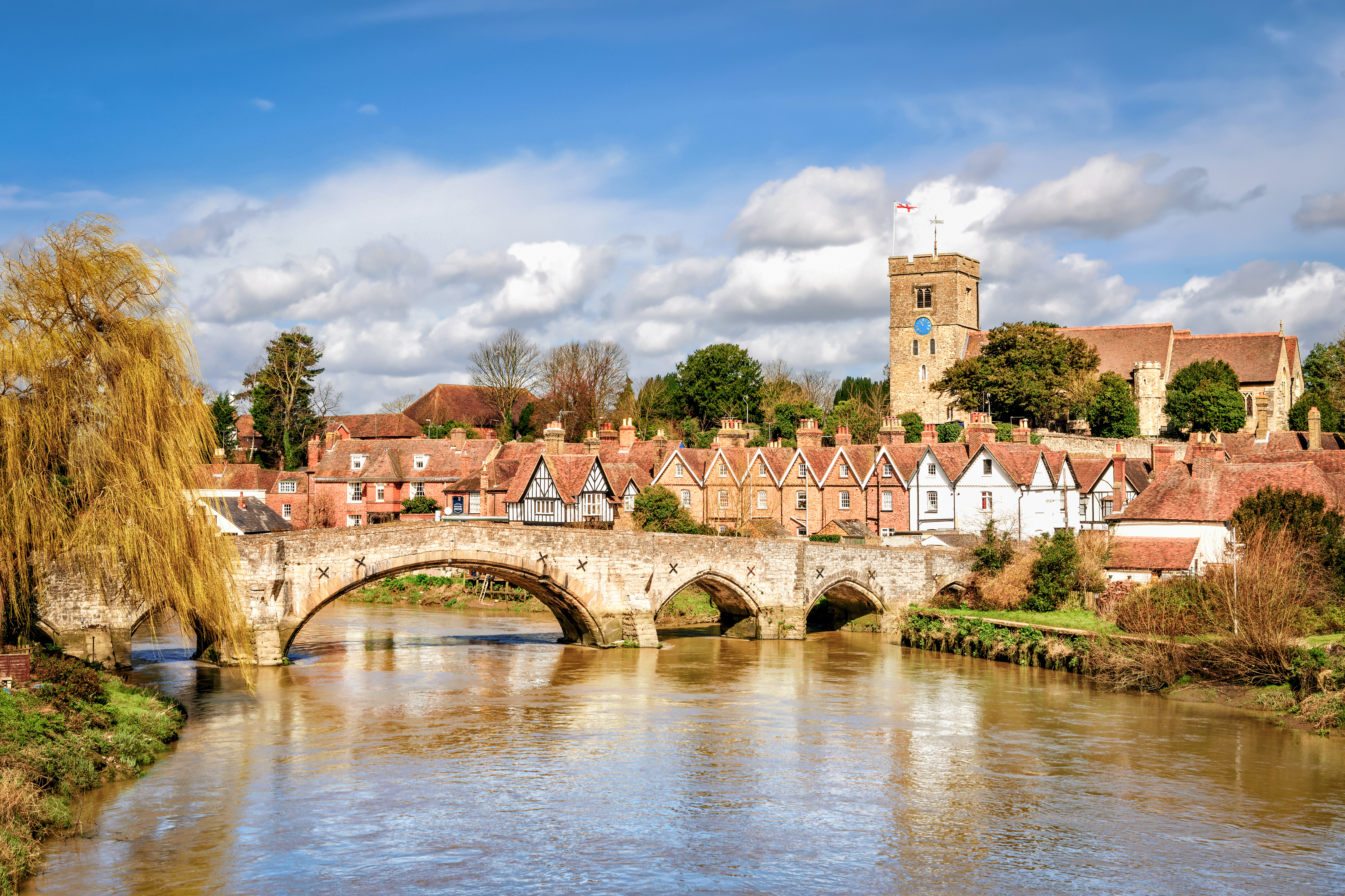 View of Aylesford village in Kent, England