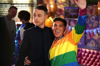 Ste Hay and James Nightingale on their wedding day in Hollyoaks.